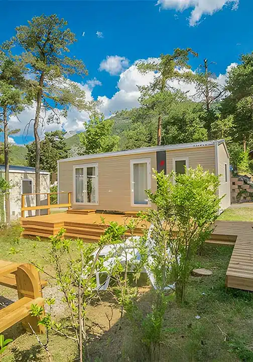 chalets en stacaravans camping Domaine de l'Ubaye